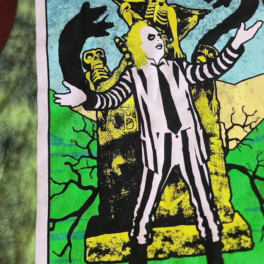 Beetlejuice Bio-Exorcist Tarot Card Tie-Dye Girls Muscle Tank Top